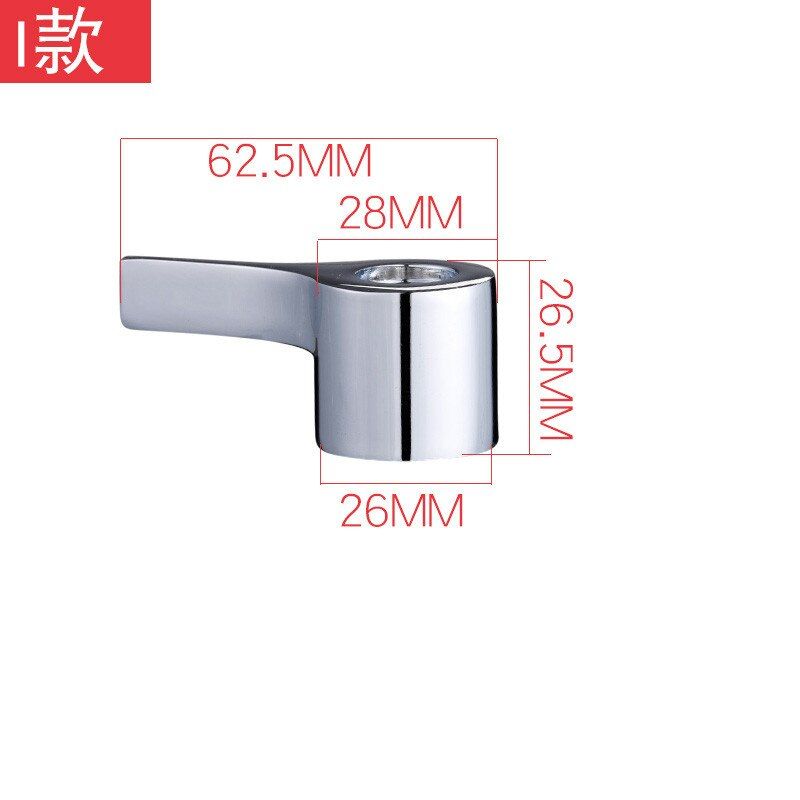 1Pc Faucet Handle Bathroom Kitchen Chrome Plated Taps Cartridge Replacement Parts Dish Basin Switch Hot Cold Water Accessories 1Pc C Zinc Alloy