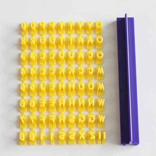 Alphabet Letter Number Fondant Biscuit Cookie Cake Press