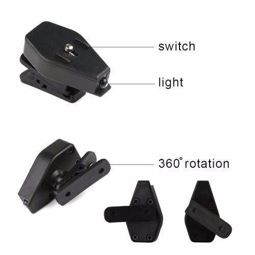 Mini LED 360 Degree Rotation Clip On Hat/Cap/Eyeglass LED Headlamp Headlight Built In Battery For Reading Night Light Use BIL