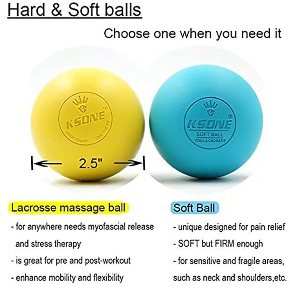 KSONE Lacrosse Massage Ball Set-Muscle Massage Roller-Deep