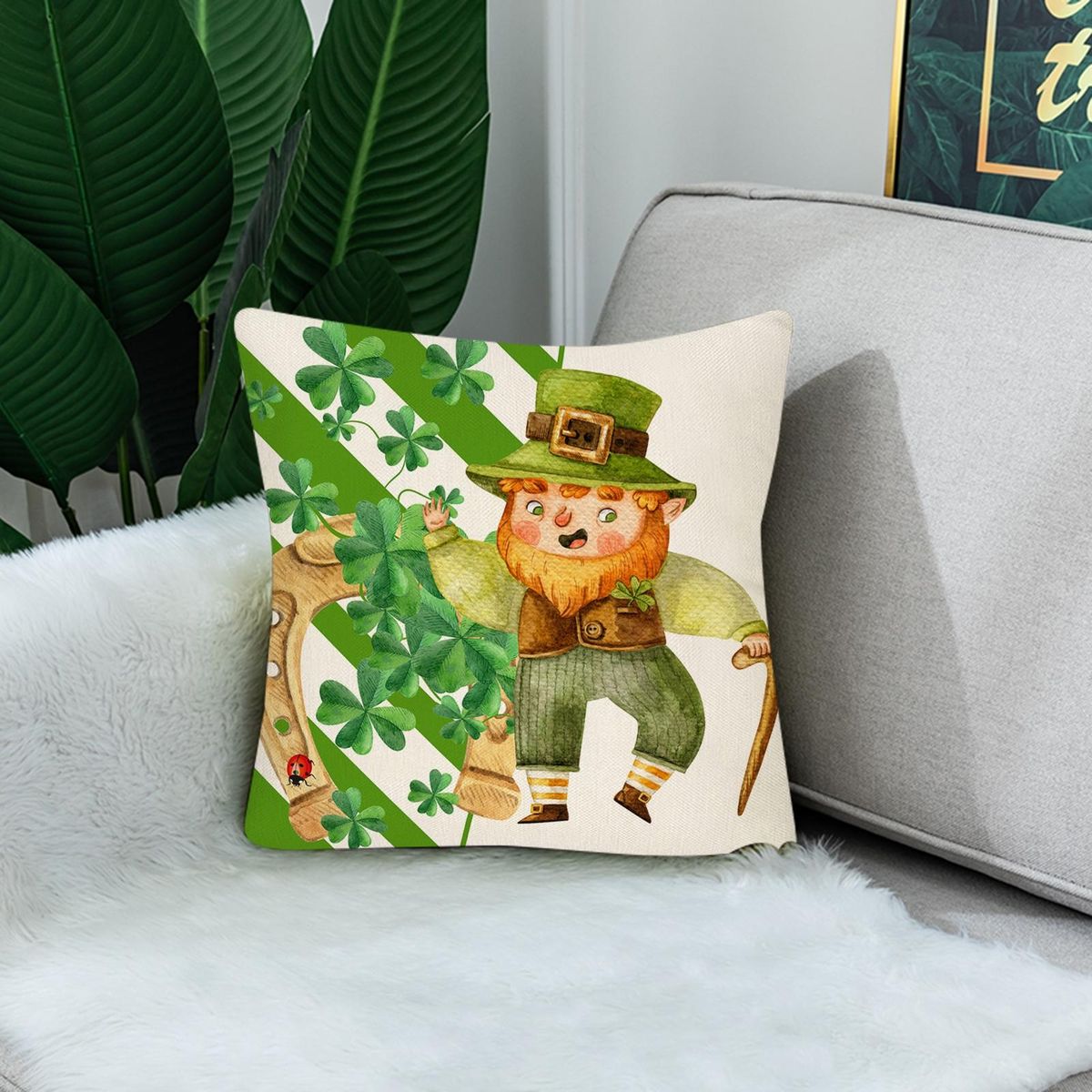 Pillow Slip Saint Patricks Day Square Cushion Cover