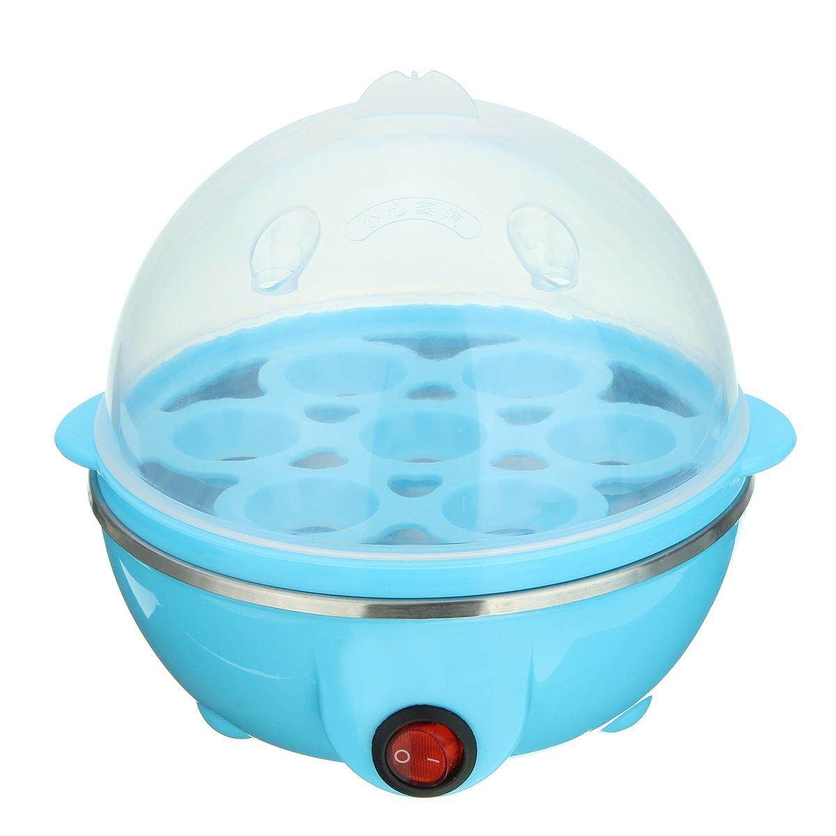Multi-function Electric Two Layers 14 Eggs Boiler Cooker Steamer Kitchen Tools Blue Blue