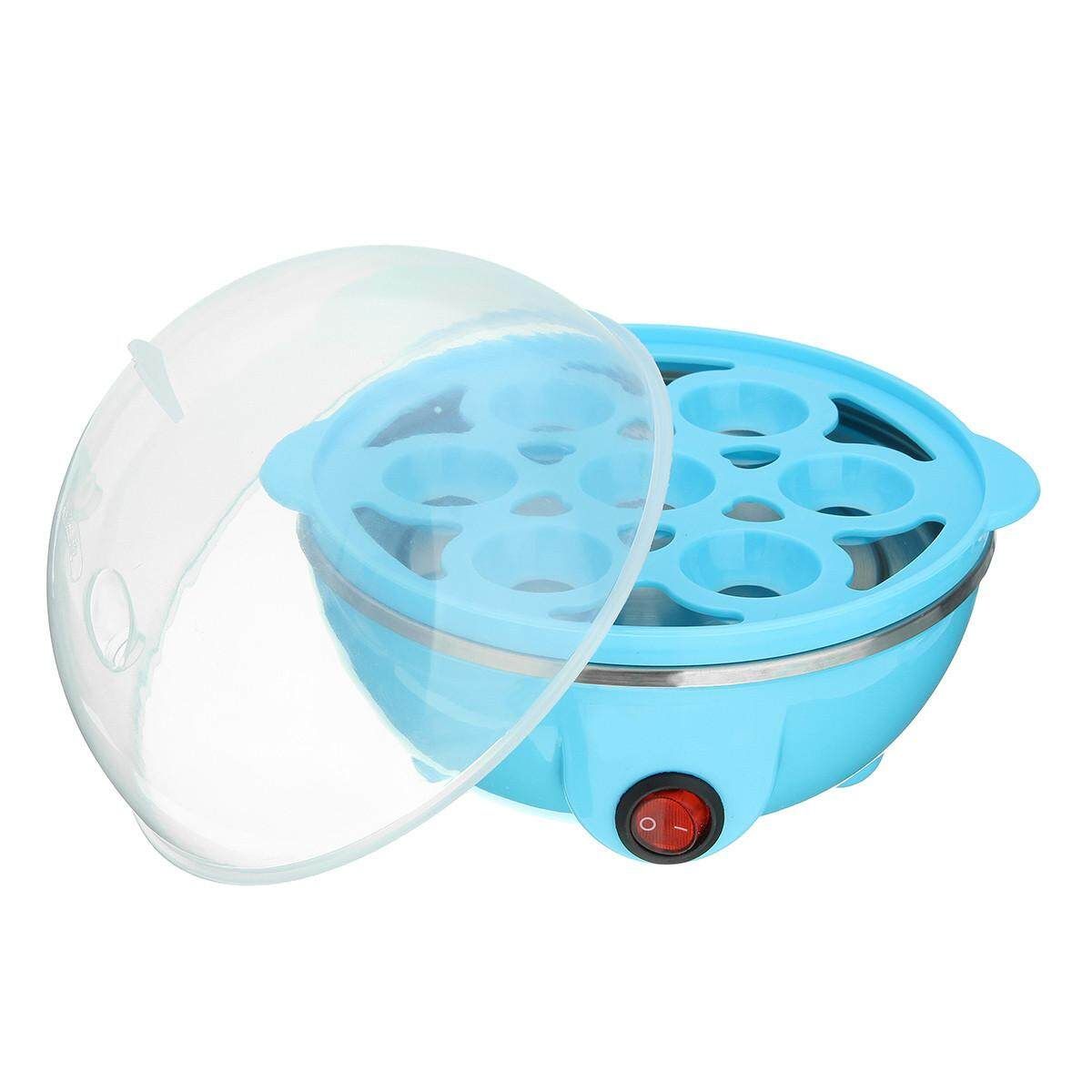 Multi-function Electric Two Layers 14 Eggs Boiler Cooker Steamer Kitchen Tools Blue Blue