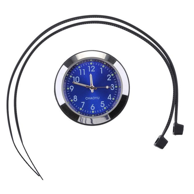 Universal Motorcycle Bike Handlebar Dial Mount Clock Watch Blue