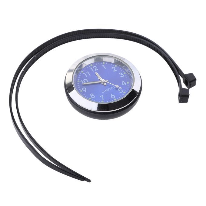 Universal Motorcycle Bike Handlebar Dial Mount Clock Watch Blue
