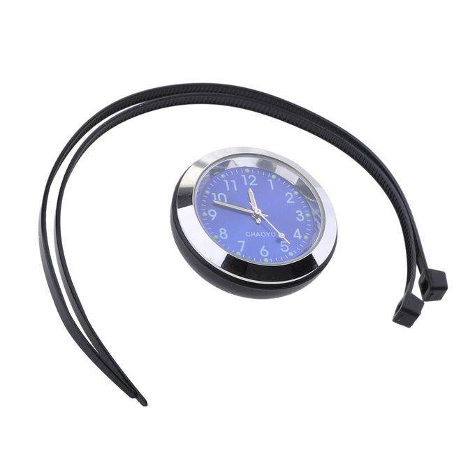 Universal Motorcycle Bike Handlebar Dial Mount Clock Watch Blue