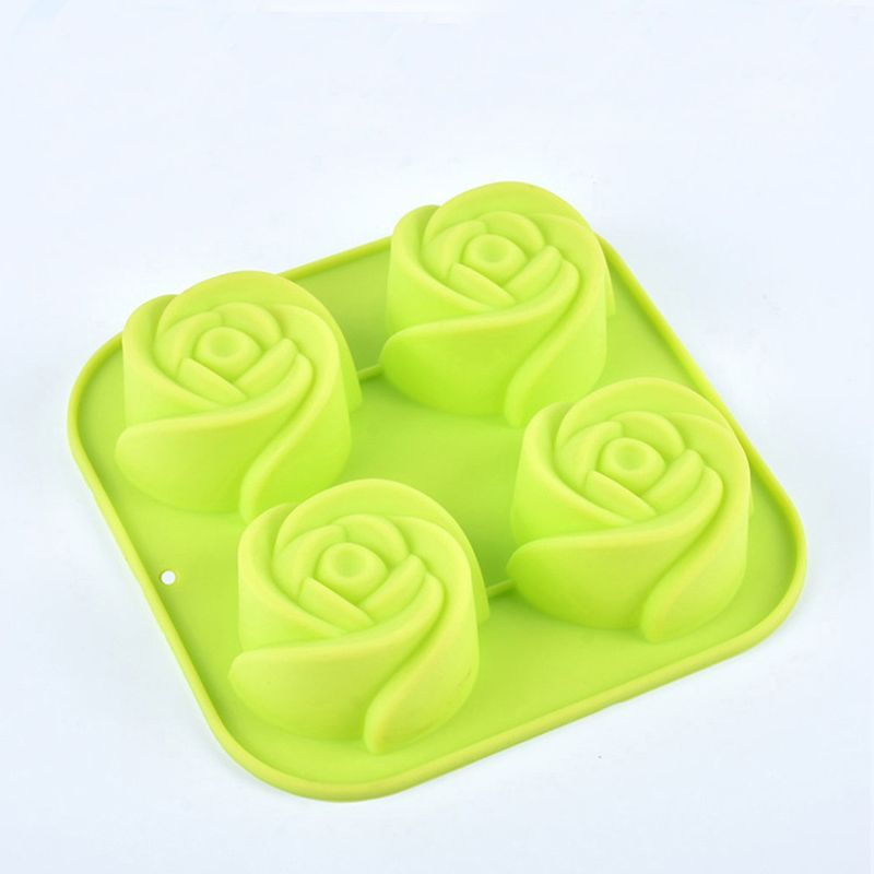 Rose Flowers 3D Silicone Cookie Fondant Cake Mold Cupcake Soap Biscuit Chocolate Mould DIY Cake Decoration Tool Bakeware