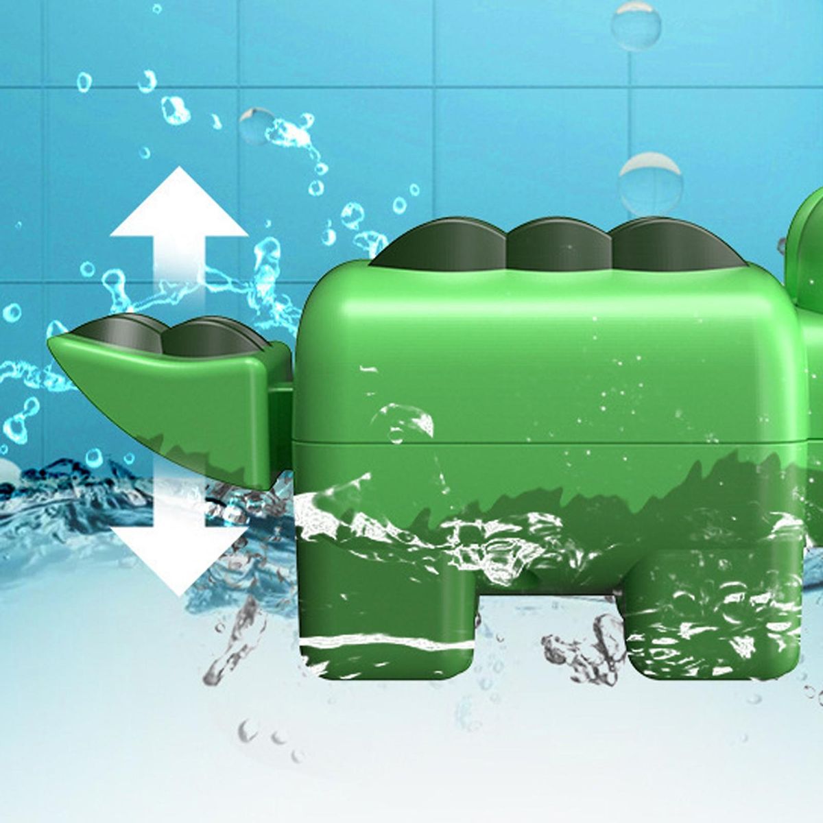 Baby Bath Toy Bathroom Bathtub Shower Wind-up Toy Green