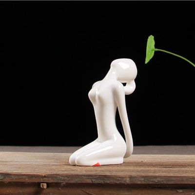 Lady Figure Statue Home Yoga Studio Decor Ornament Type Aa