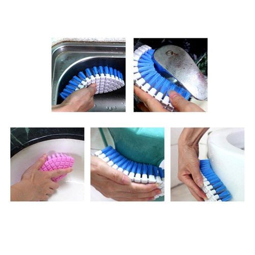 Flexible Bristle Brush Soft Hair Cleaning Wall Corner Bathtu