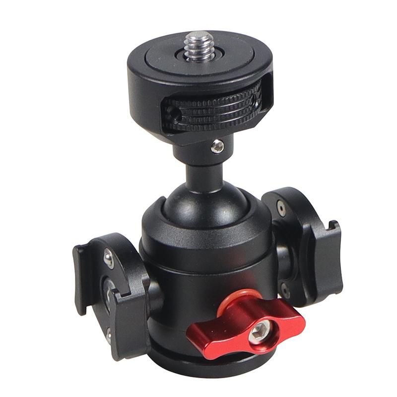 Tripod Ball Head For Camera Video Monitor Monopod LED Fill Light Tripod Bracket Holder 1/4 Screw Cold Shoe Mount Adapter