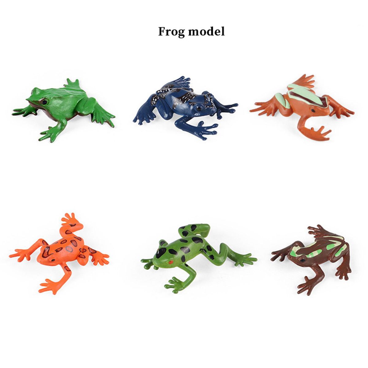 Set Of 6 Pieces PVC Frogs Toy Frogs Mini Frog Animal Frog Figure