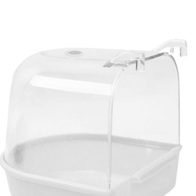 Bird Bathtub Bath Shower Box For Little Bird Canary Budgerigar White-B