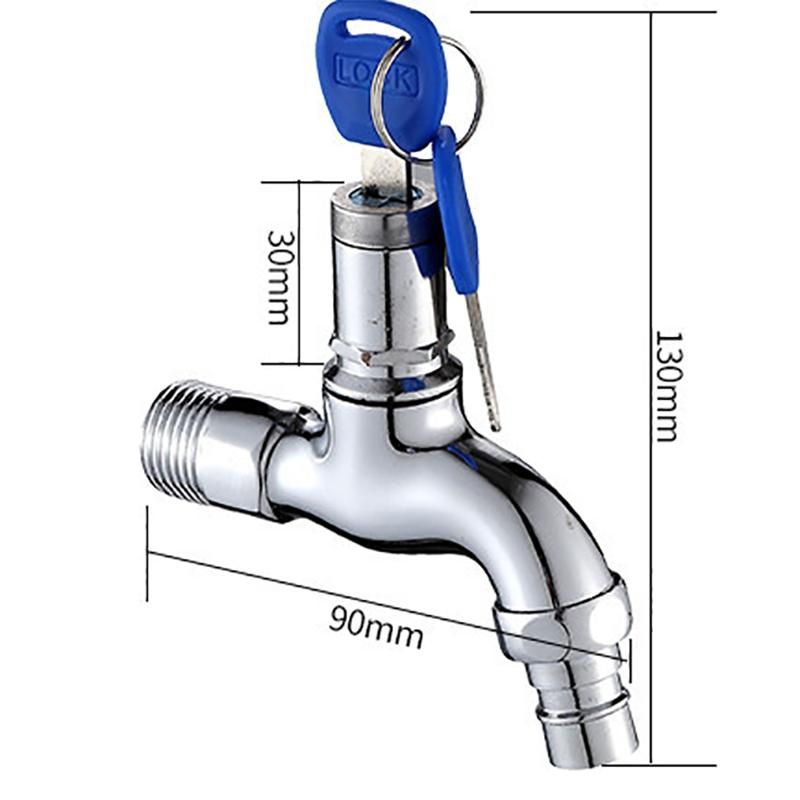 Anti-Theft Faucet Water Tap with Lock Key Alloy Key Switch