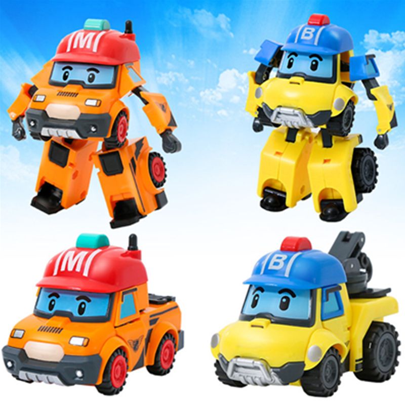 6 Styles Korean Kid Toys Robocar Poli Transformation Robot