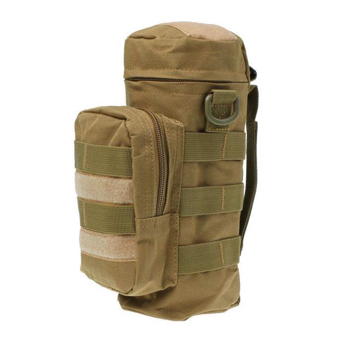 Militray  Molle Zipper Water Bottle Pouch Bag For Coyote Tan