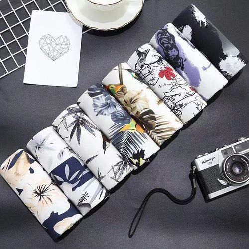 8-in-1 Men's Ice Silk Underpants Modal Breathable Boxer Color Shorts