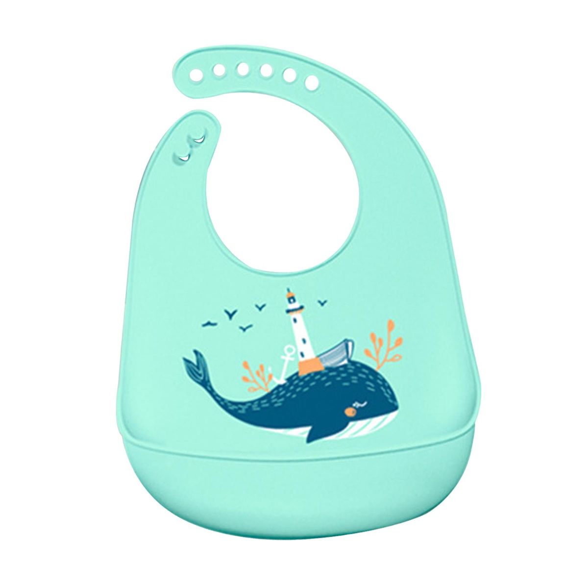 Silicone Baby Bibs Waterproof Toddlers  Green