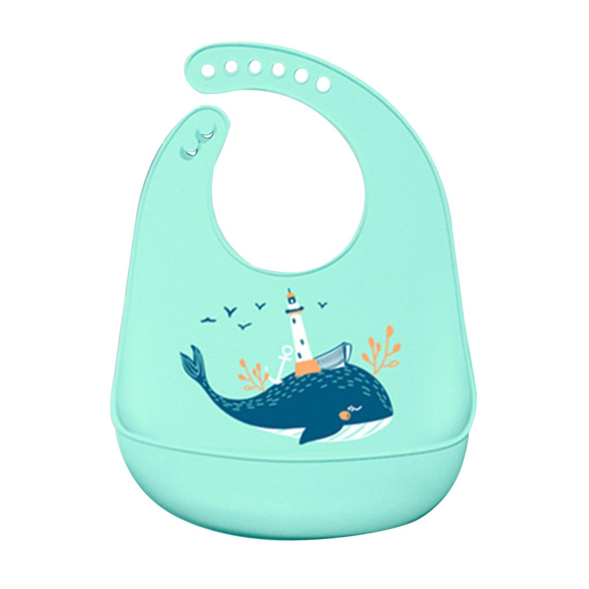 Silicone Baby Bibs Waterproof Toddlers  Green