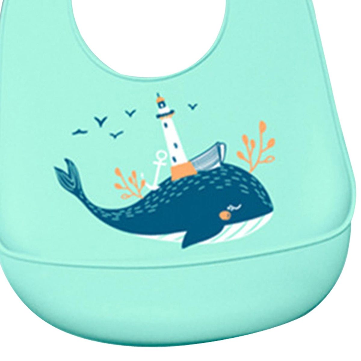 Silicone Baby Bibs Waterproof Toddlers  Green