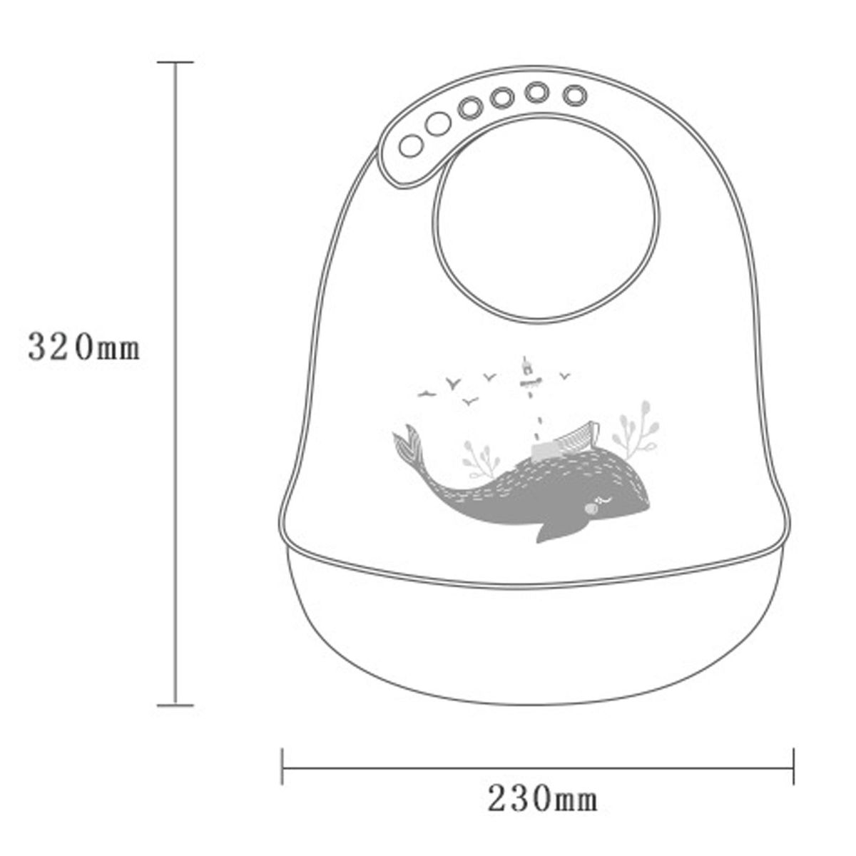 Silicone Baby Bibs Waterproof Toddlers  Green