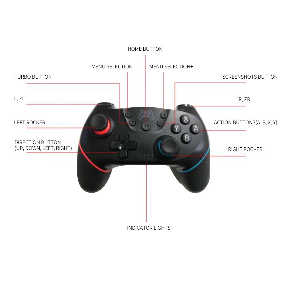 Wireless BT Game Joystick Controller Gamepad With 6-axis