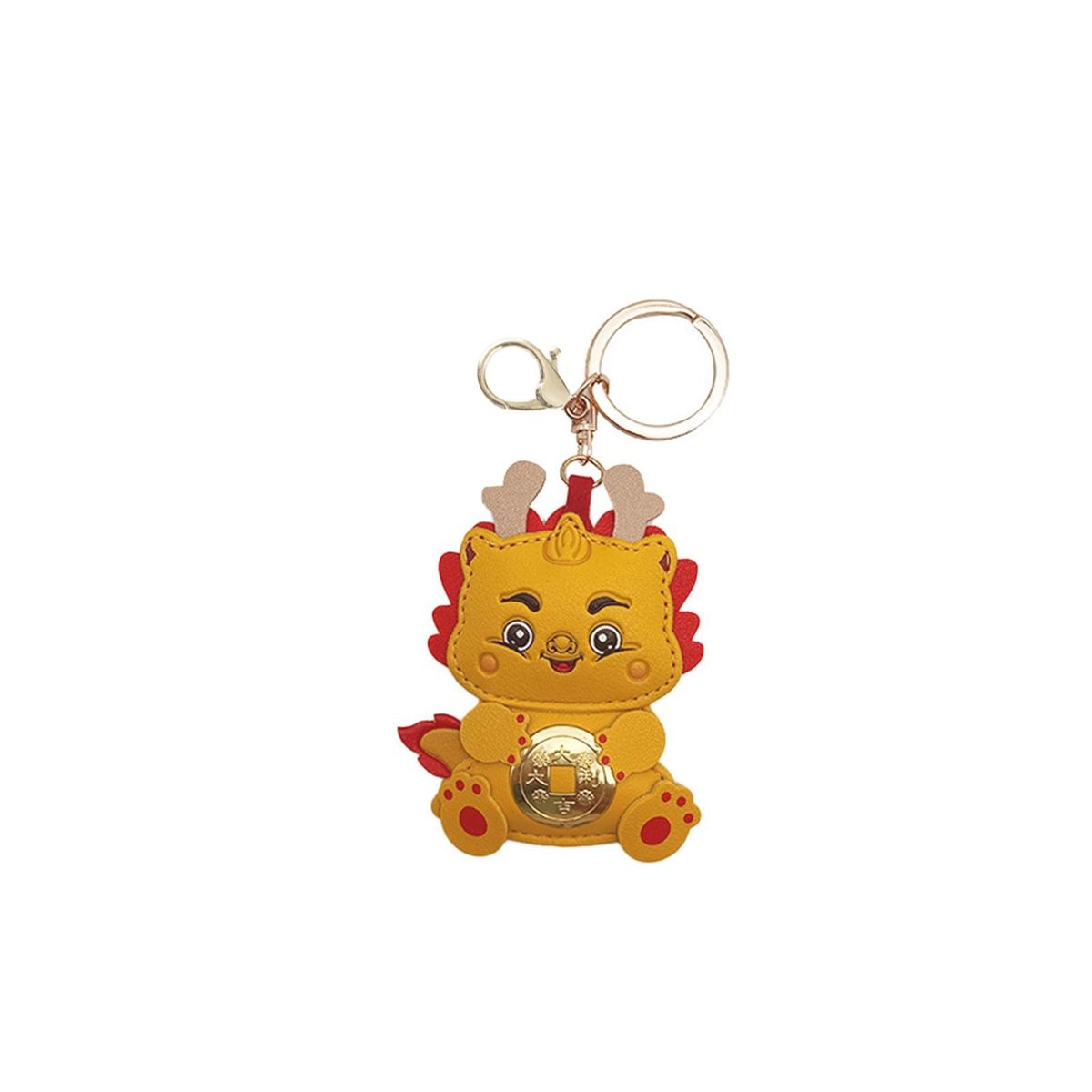 Lightweight Keychain Dragon Keychain Shoulder Bag Pendant Festive New Yellow