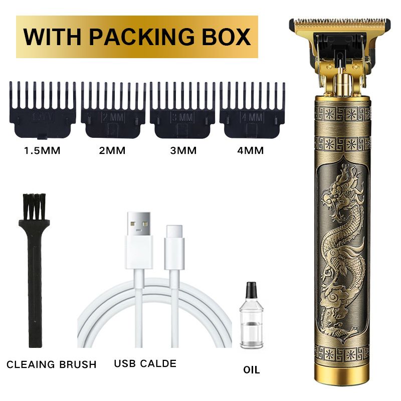 Rechargeable Metal Hair Clipper - Gold