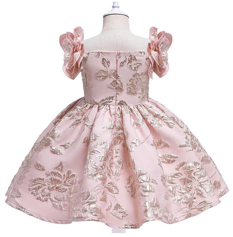 Peach And Gold Party Dress