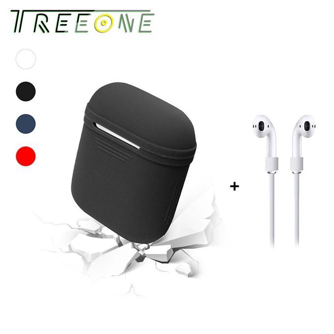 Earbuds Case, Earbuds Strap, Earbuds Silicone Protective Cover With Earphone Sports Anti-lost Strap, Colorful Full Body Soft Skin For Earbuds Charging Case (Black) CHSMALL