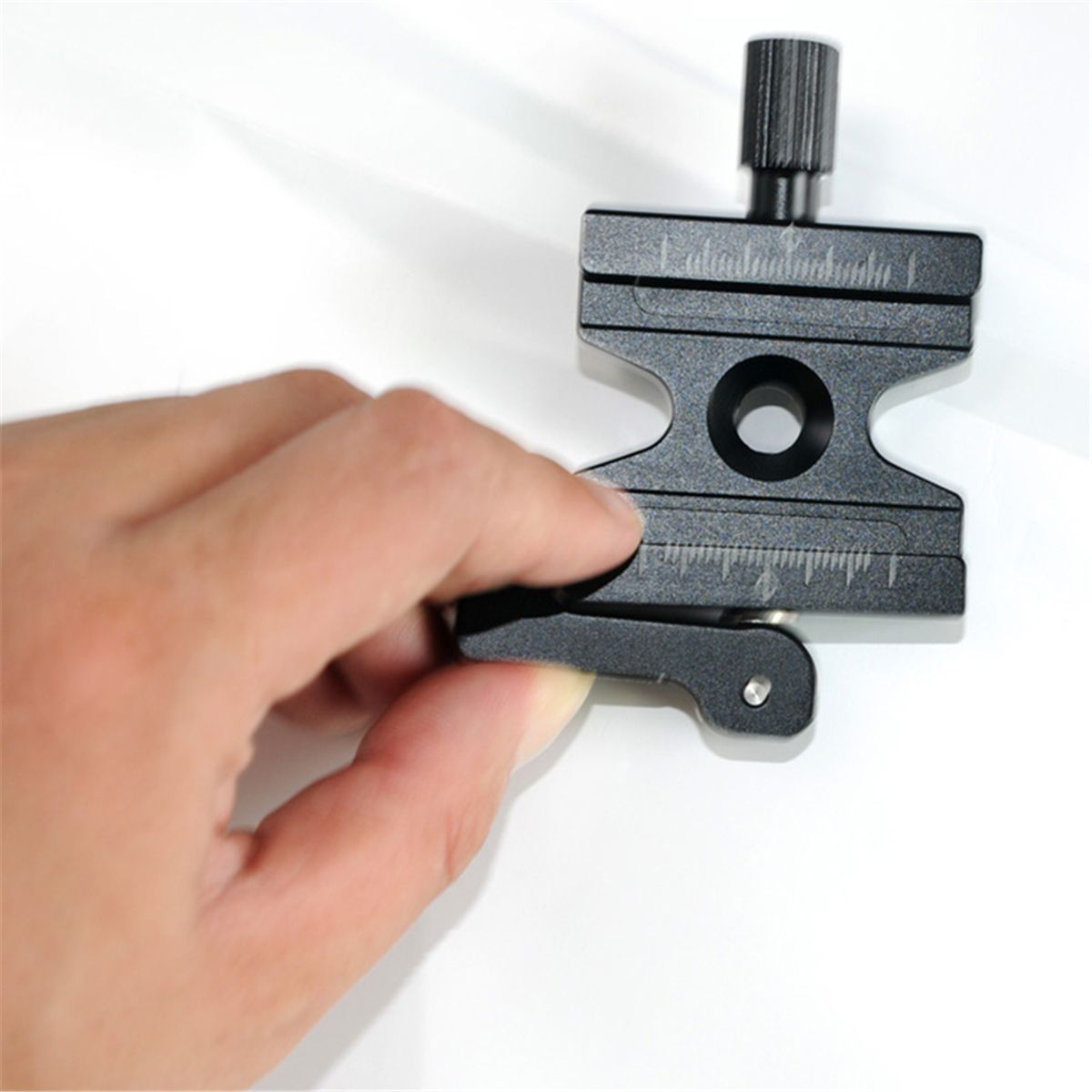 CL-50LS Aluminum Camera Quick Release Clamp 3/8 Inch Screw With Adjustable Lever And Knob Compatible With AS Standard Interface Ball Head Or Tripod Etc