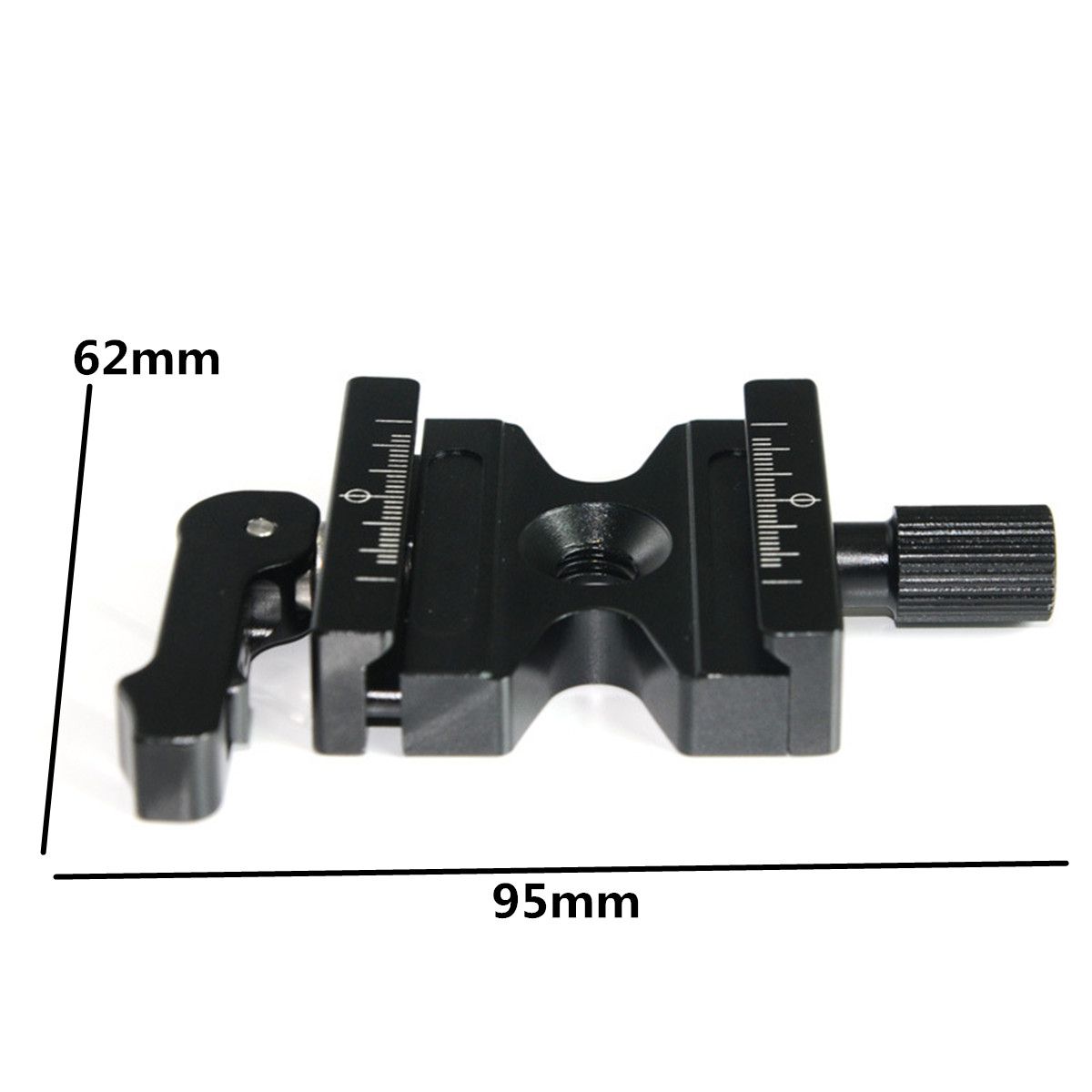 CL-50LS Aluminum Camera Quick Release Clamp 3/8 Inch Screw With Adjustable Lever And Knob Compatible With AS Standard Interface Ball Head Or Tripod Etc