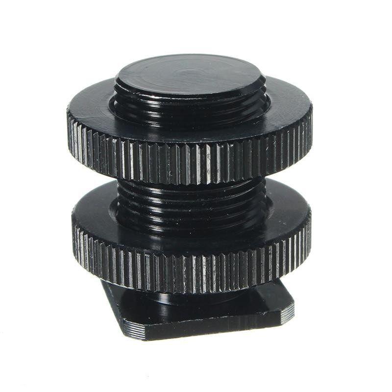 Cold Hot Shoe Adapter 5/8'' 1/4'' Screw Camera XLR Microphone Mic Mount Bracket Hot