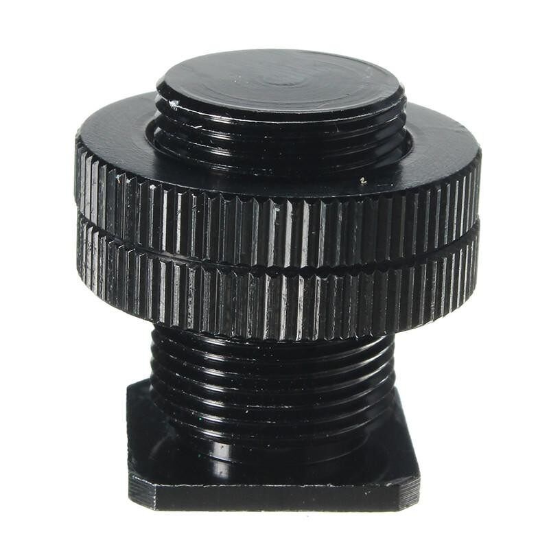 Cold Hot Shoe Adapter 5/8'' 1/4'' Screw Camera XLR Microphone Mic Mount Bracket Hot