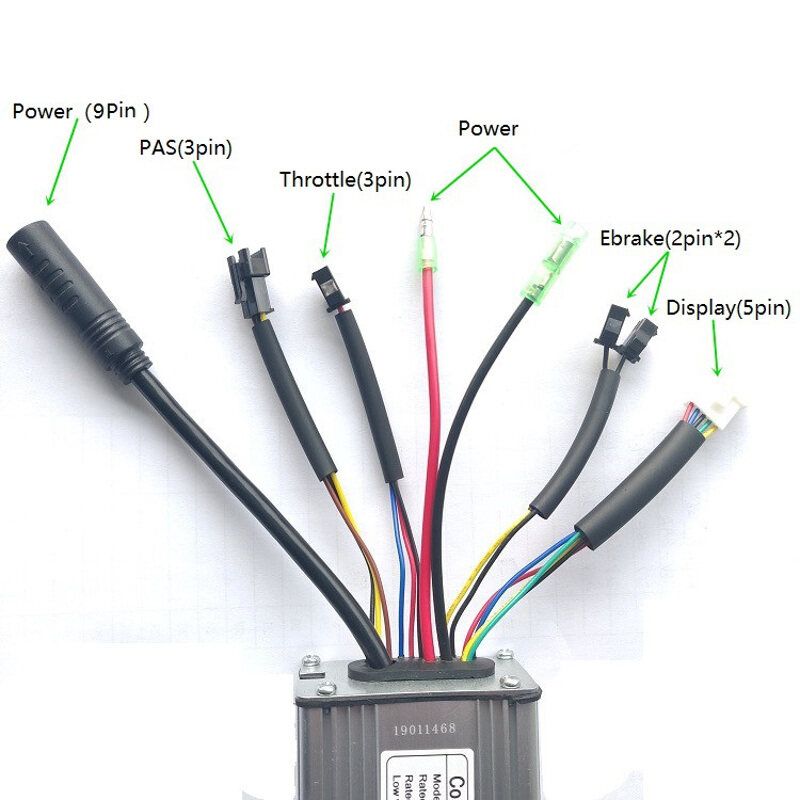 SOMEDAY 36V/48V 17A 250W/350W Square Wave Controller Electric Bicycle Standard KT Series Motor Conversion Kit Without Lights Scooter Controller