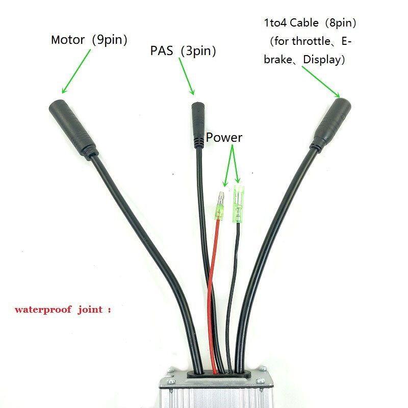SOMEDAY 36V/48V 17A 250W/350W Square Wave Controller Electric Bicycle Standard KT Series Motor Conversion Kit Without Lights Scooter Controller