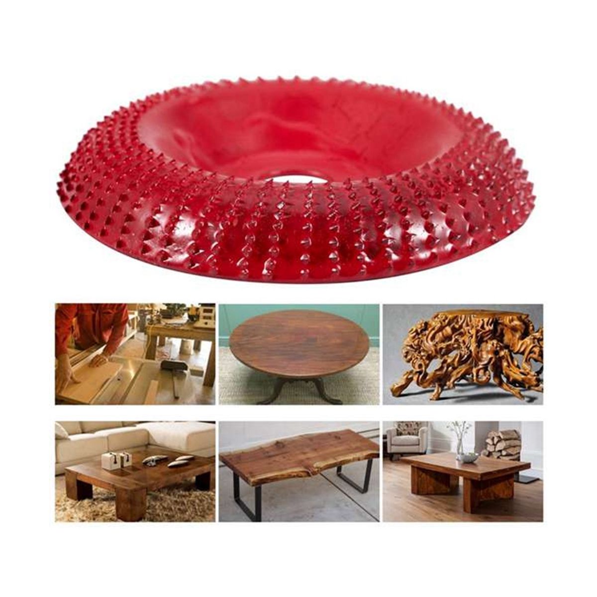100mm Wooden Angle Grinding Wheel Sanding Engraving Rotary Tool Disc Angle Grinder Tungsten Carbide Coated Bore Shaping