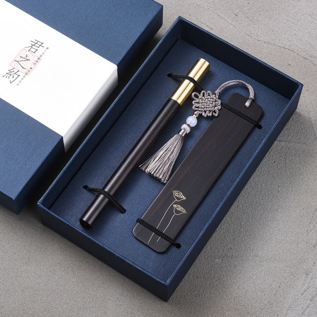 Signature Pen Suit Exquisite Ebony Woodiness Bookmark Give