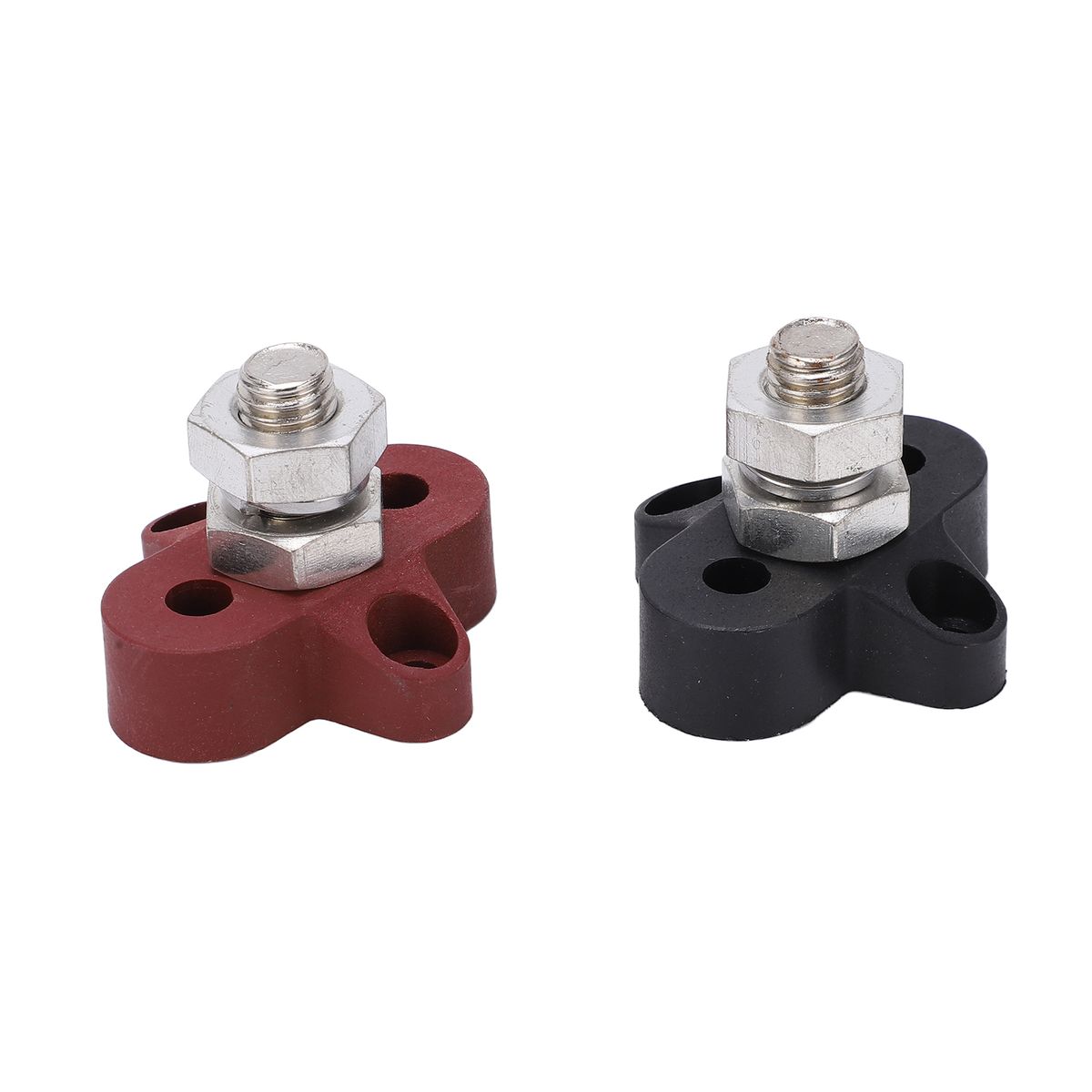 2pcs M10 Battery Power Junction Post Block Insulated Metal