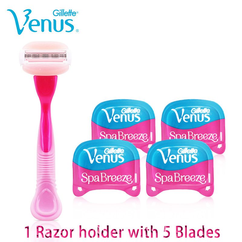 Gillette Venus Breeze Shaving Razors Authentic Pink White