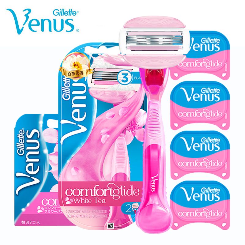 Gillette Venus Breeze Shaving Razors Authentic Pink White