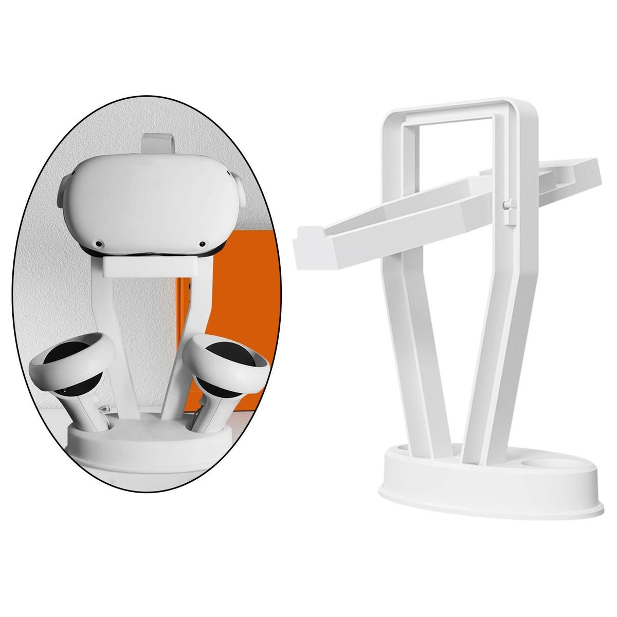 Upgraded Controller Stand Storage Mount For Oculuss Quest 2/PS White