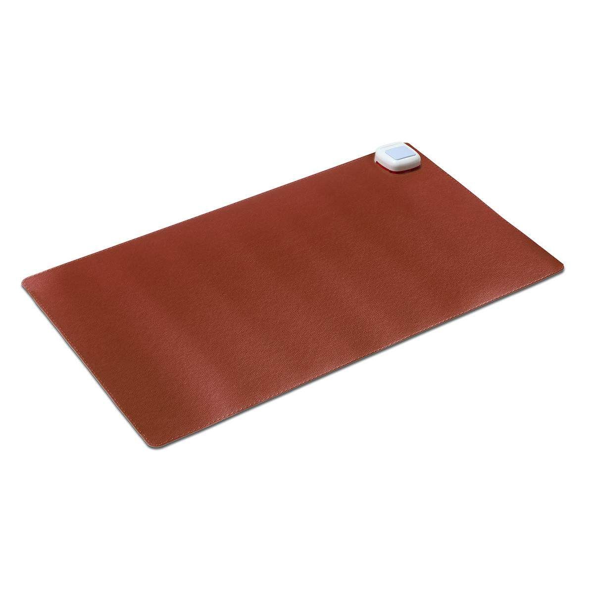 220V Office Home Desk Heated Pad Table Mouse Mat Hand Warmer Waterproof Brown