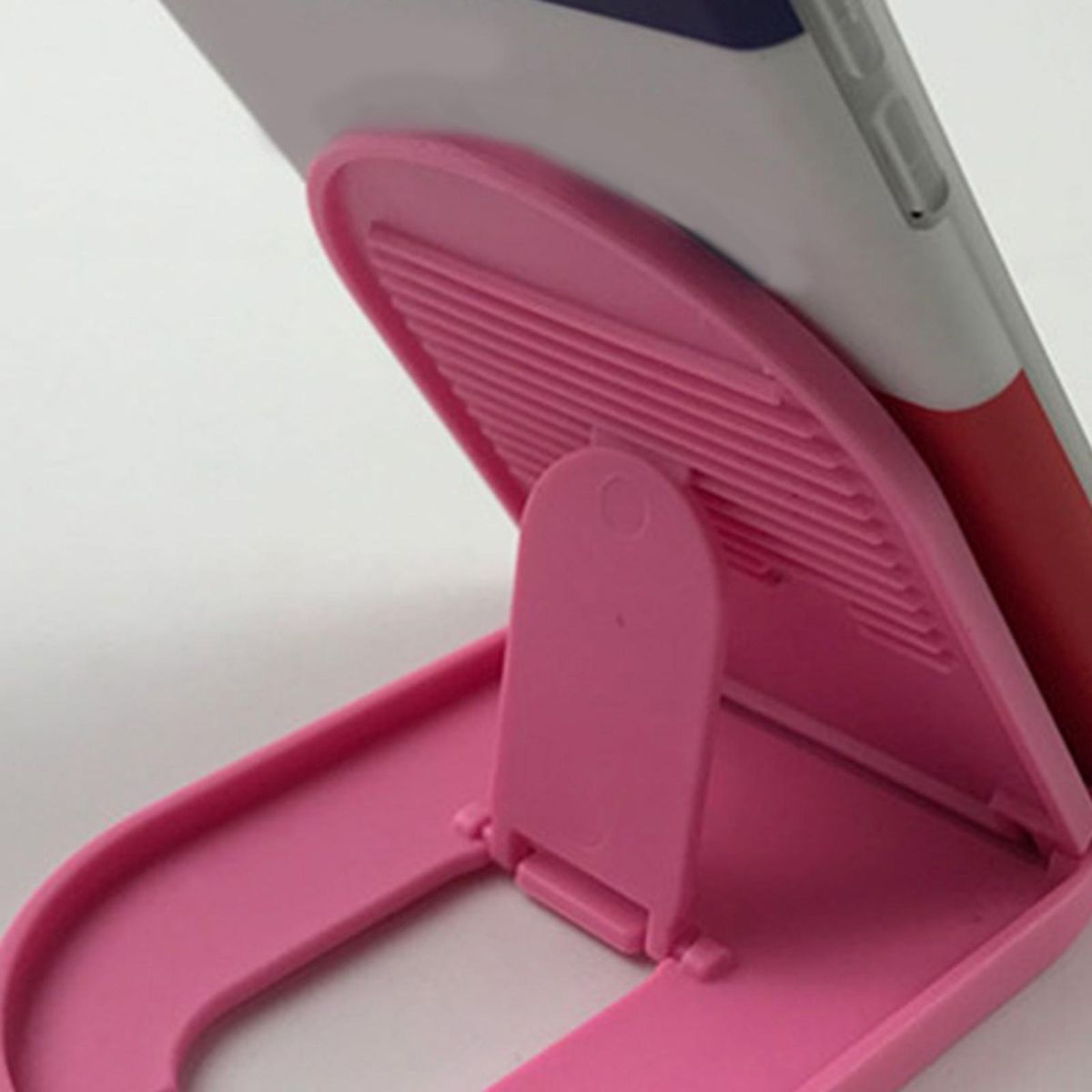 2Pcs Phone Brackets Desk Cellphone Mount Holders Pink