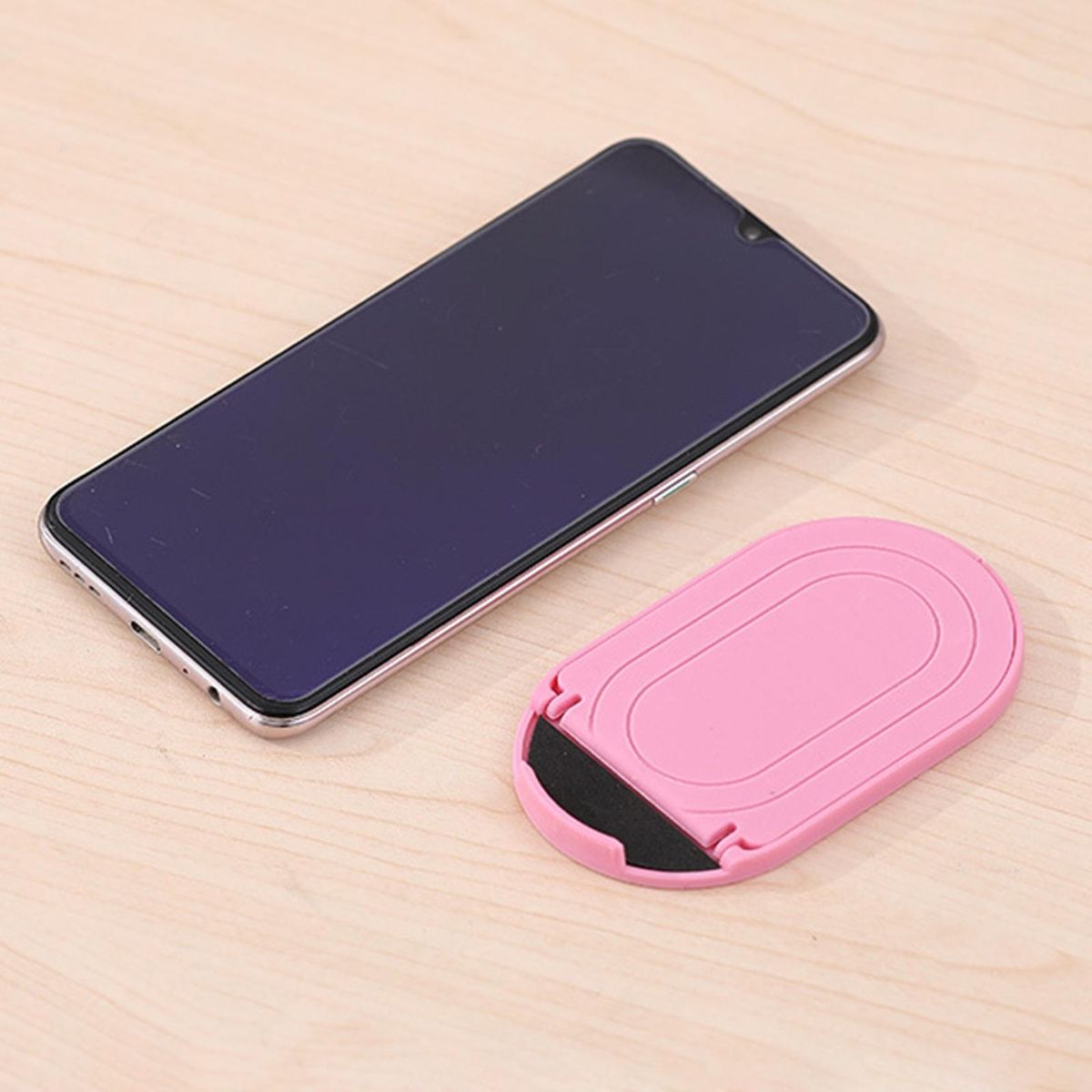 2Pcs Phone Brackets Desk Cellphone Mount Holders Pink