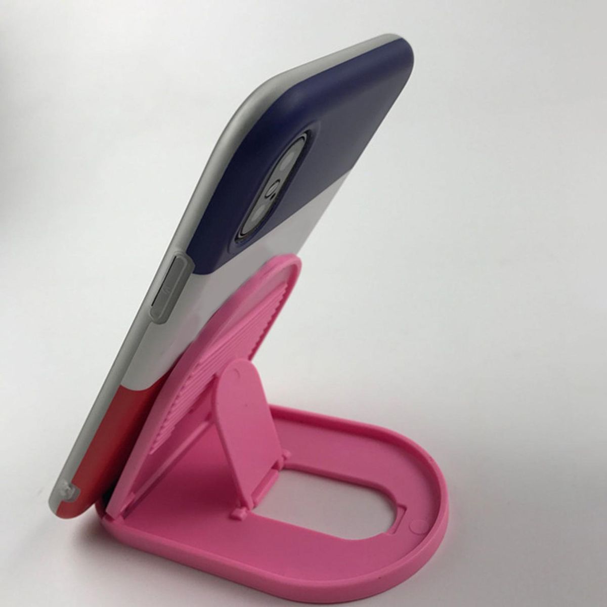 2Pcs Phone Brackets Desk Cellphone Mount Holders Pink