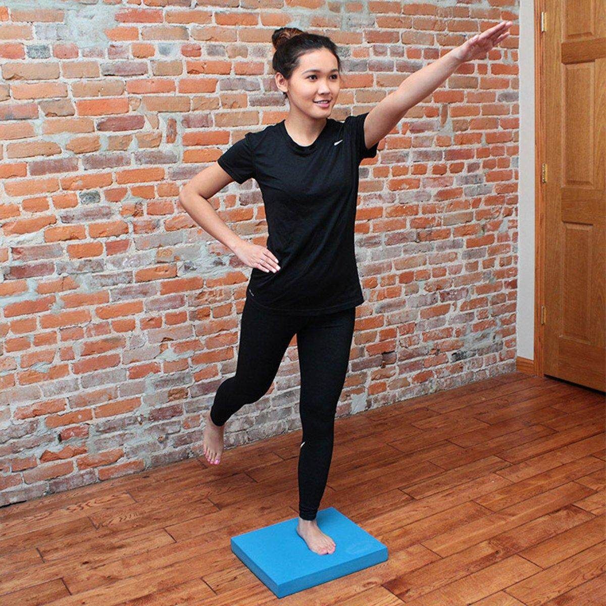 Foam Balance Pad Wobble Board Yoga Pilates Physio, Stability Gym Blue (blue)
