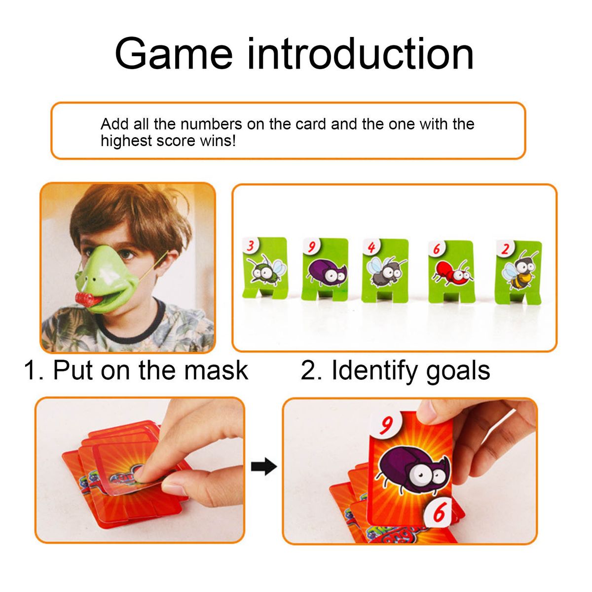 Chameleon Covers Tongue Out Toy Lizard Mouth Home Family Funny Card Board Game