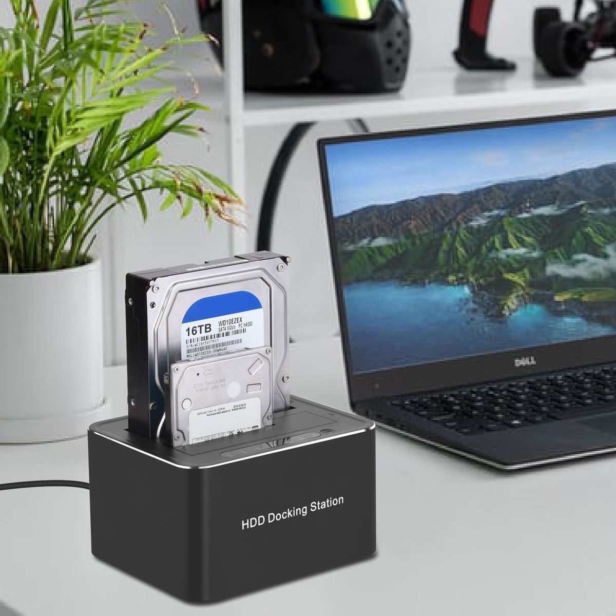 Dual-bay Hard Disk Drive Docking Station For 2.5'' And 3.5'' HDD SSD SATA To USB 3.0 HDD Docking Station