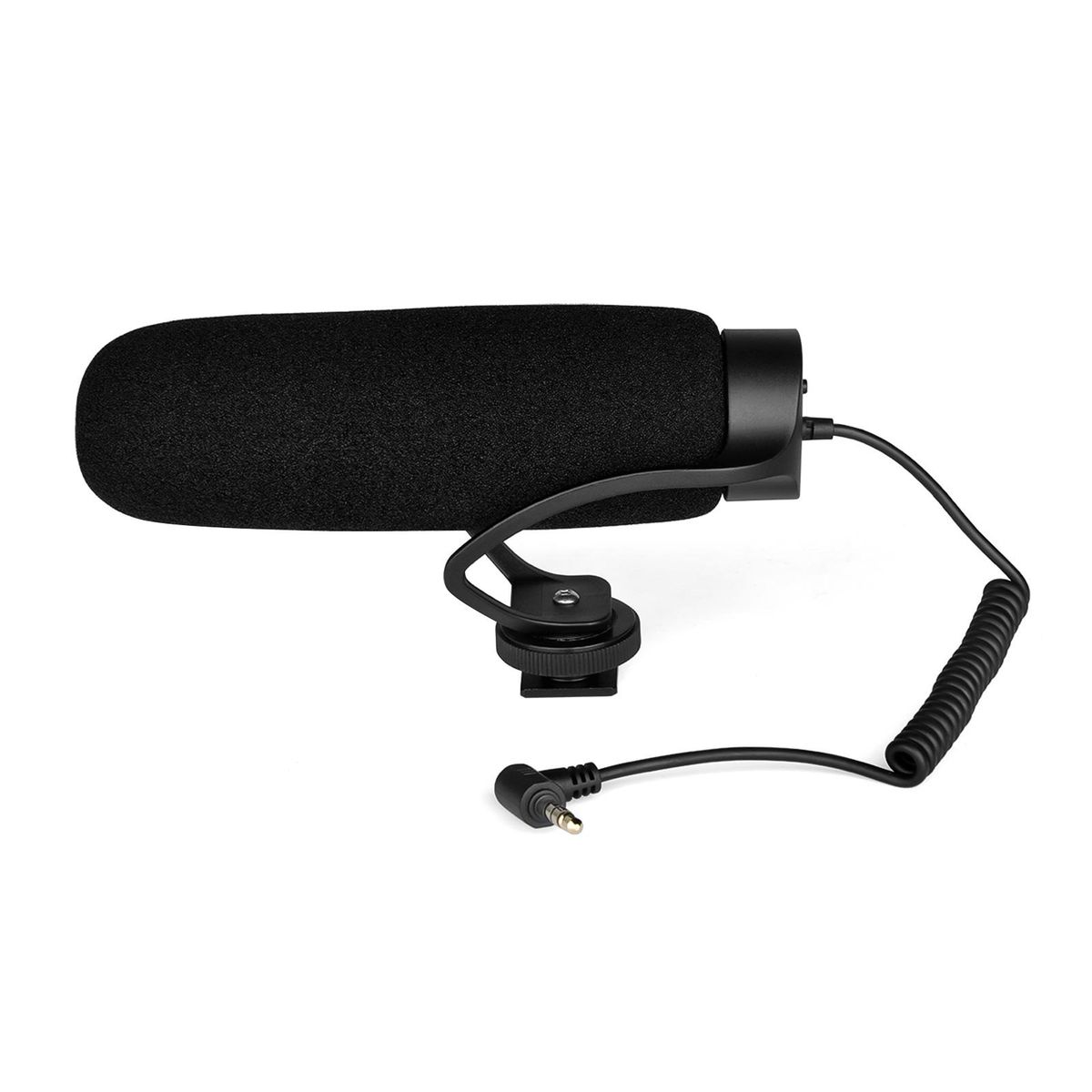 YELANGU MIC08 On-camera Condenser Microphone Noise-reduction Video Mic with Intergrated Shock Mount 3.5mm TRRS Cable Universal for Camera Smartphone Vlog Video Making Interview